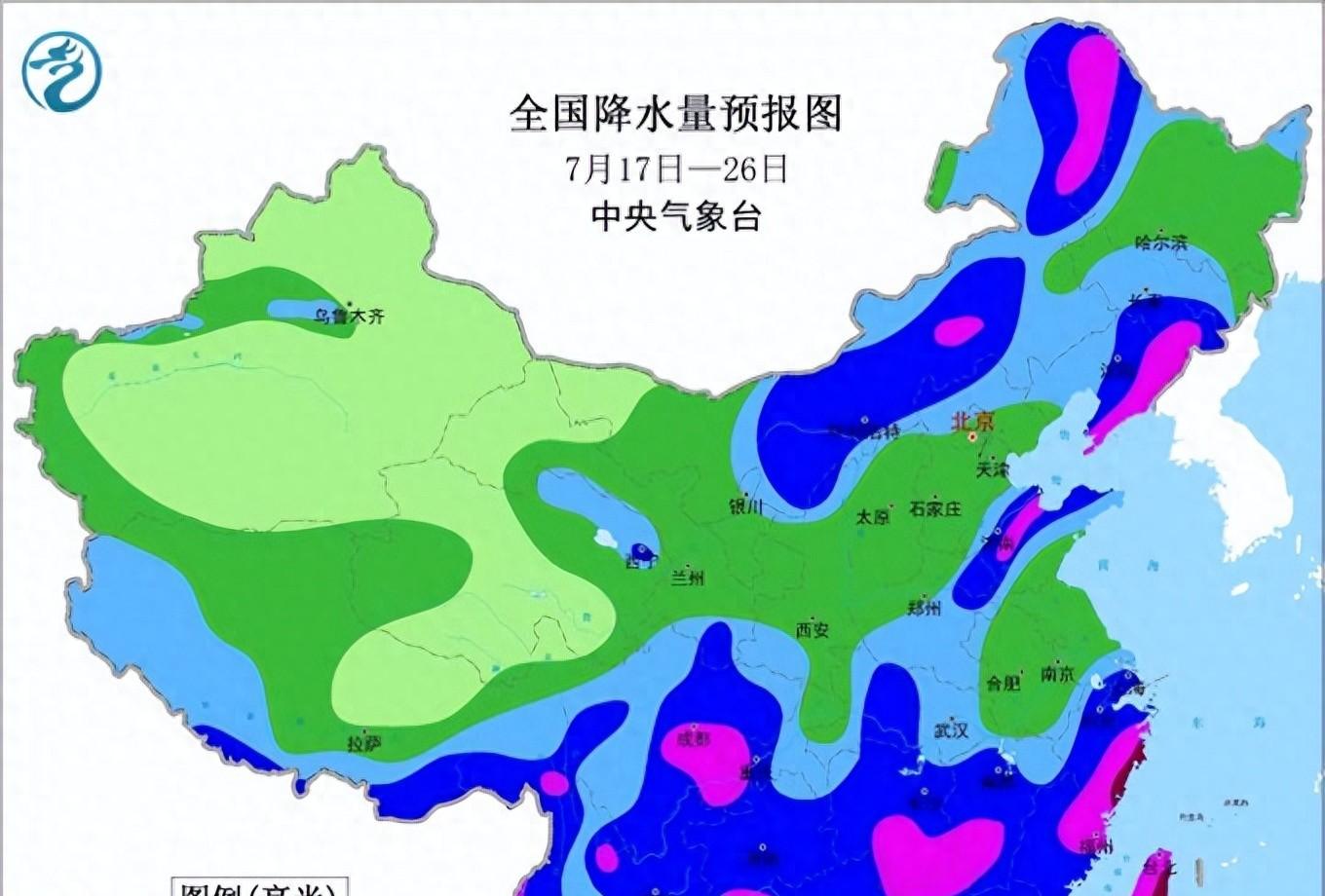 本轮降雨中心已定，北方降雨明显增多，6号台风即将酝酿完成