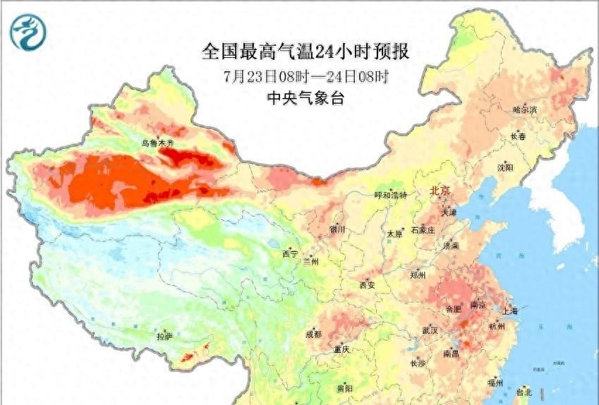 本轮降雨形势已转变，南方降雨减少北方增多，高温过程将达到顶点