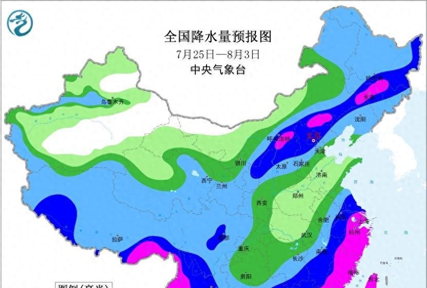 陕西省7月26号天气，本轮降雨形势已确定，大雨暴雨分布如下